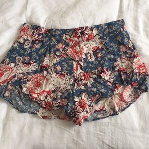 Free People Floral Flowy Shorts